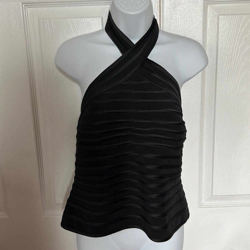 Js Collection Black Evening Halter Size 10
